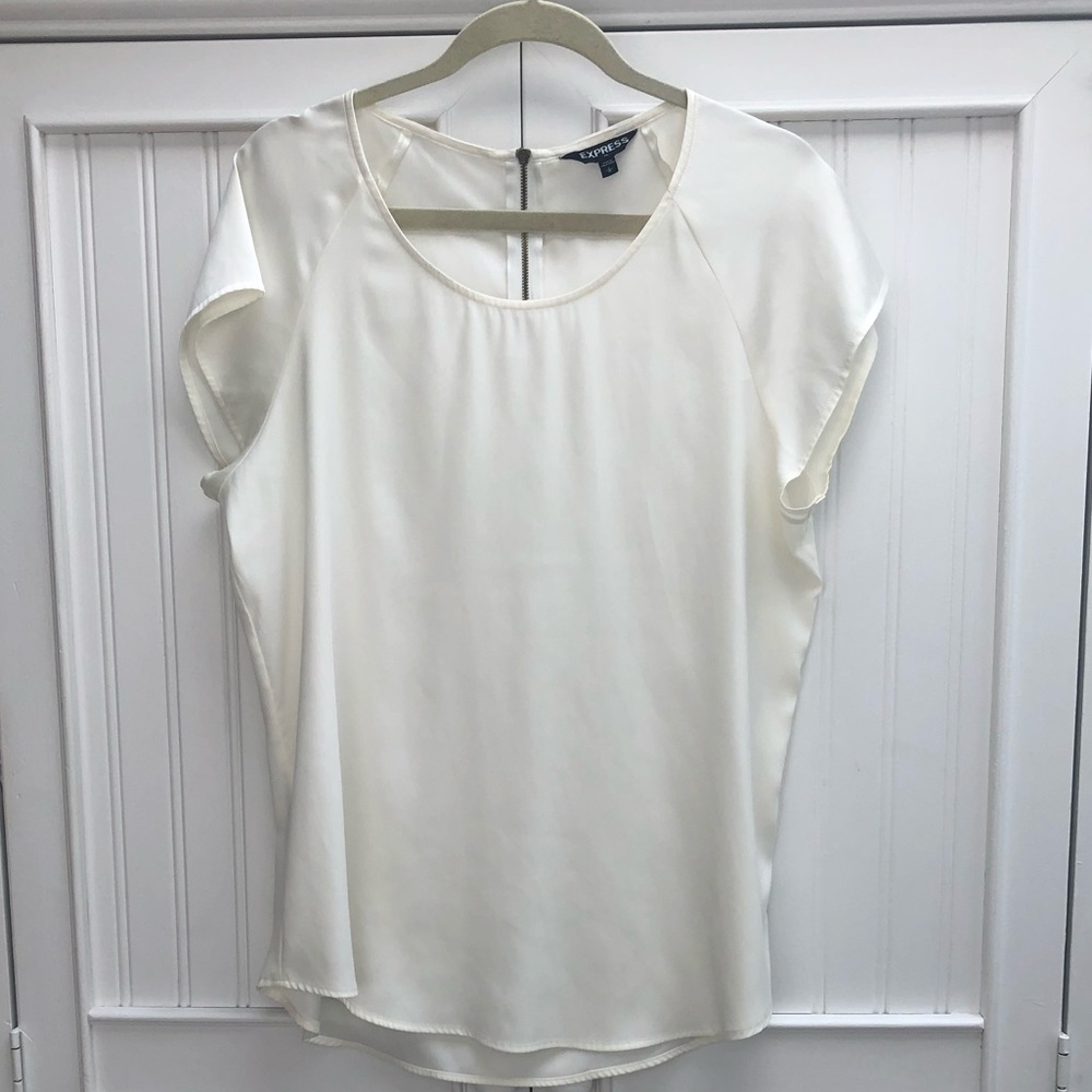 Express Zipper Back Satin Top